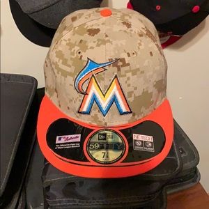Marlins new era on field authentic cap